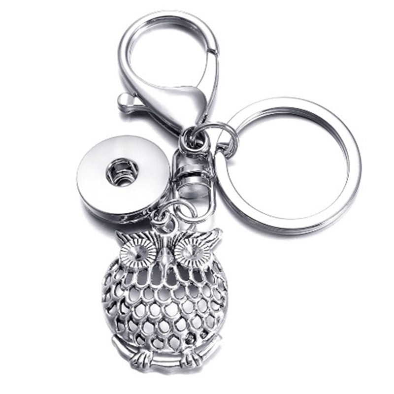 Wholesale Button alloy accessories DIY keychain